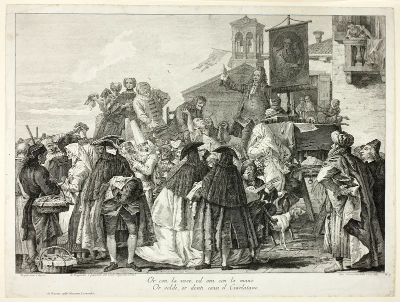 The Tooth Puller, plate nine from Selection of Pictures from Venetian Collections Wall Art by Jacopo Leonardis - High-Resolution Digital Print