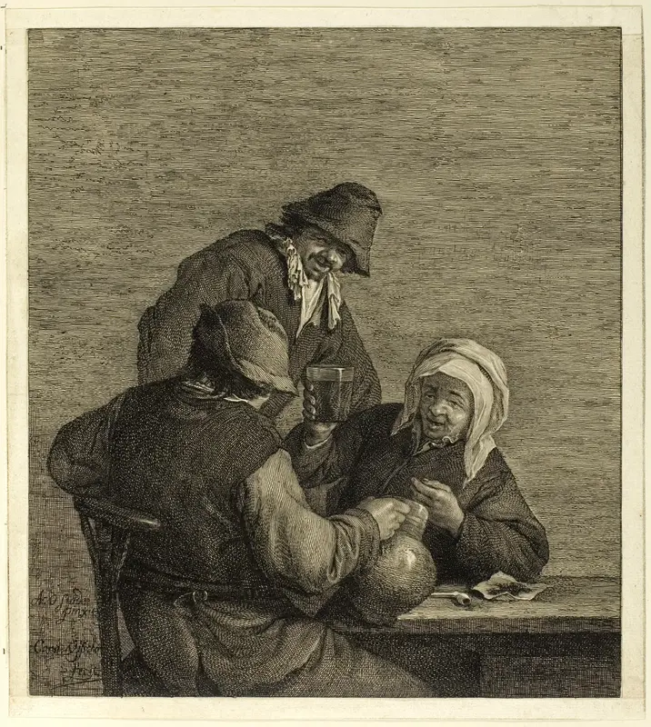 The Topers Wall Art by Cornelis Visscher - High-Resolution Digital Print
