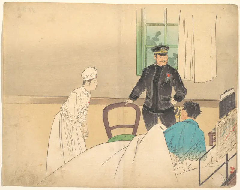 The Torpedo Officer (Suirai shikan), frontispiece illustration from the literary magazine Bungei kurabu, vol. 1, no. 8 Wall Art by Kajita Hanko - High-Resolution Digital Print