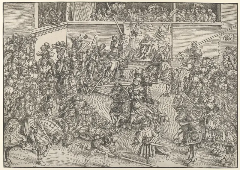 The Tournament with Samson and the Lion Wall Art by Lucas Cranach the Elder - High-Resolution Digital Print