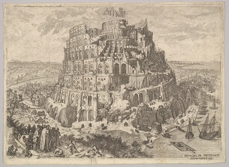 The Tower of Babel Wall Art by Anton Joseph von Prenner - High-Resolution Digital Print