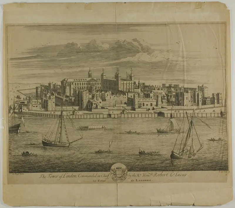 The Tower of London, plate five from Britannia Illustrata Wall Art by Johannes Kip - High-Resolution Digital Print