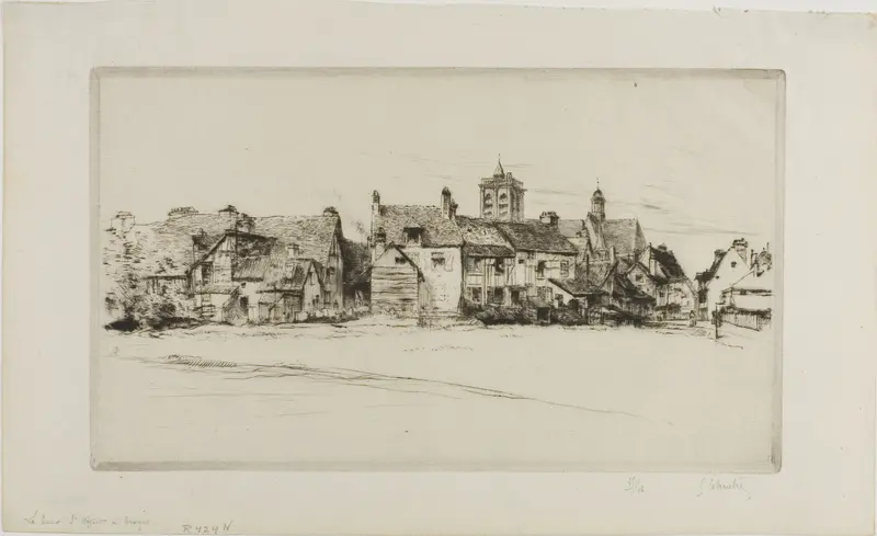 The Tower of St. Nizier, Troyes Wall Art by Gustave Leheutre - High-Resolution Digital Print