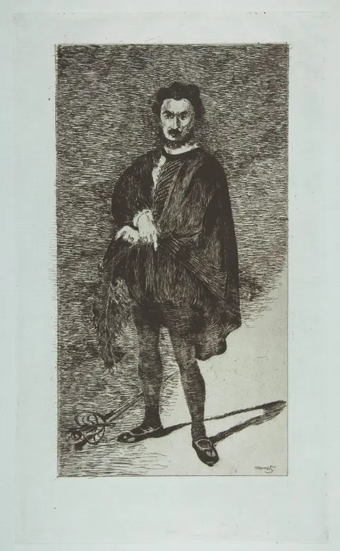 The Tragic Actor: Rouvière in the Role of Hamlet Wall Art by Edouard Manet - High-Resolution Digital Print