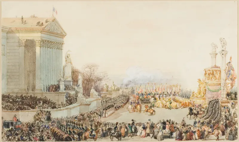 The Translation of the Ashes of Napoleon: 15 December, 1840 Wall Art by Eugène Louis Lami - High-Resolution Digital Print