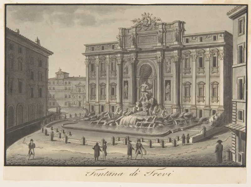 The Trevi Fountain, Rome Wall Art by Giovanni Battista Cipriani - High-Resolution Digital Print