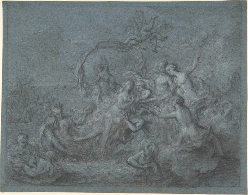 The Triumph of a Sea Goddess Wall Art by Bon Boullogne - High-Resolution Digital Print