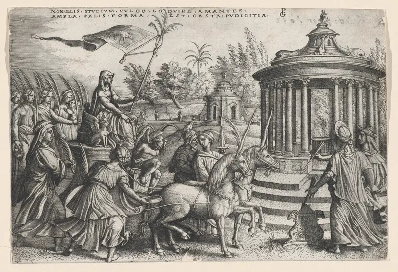 The Triumph of Chastity on Love, from the Triumphs of Petrarch Wall Art by Georg Pencz - High-Resolution Digital Print
