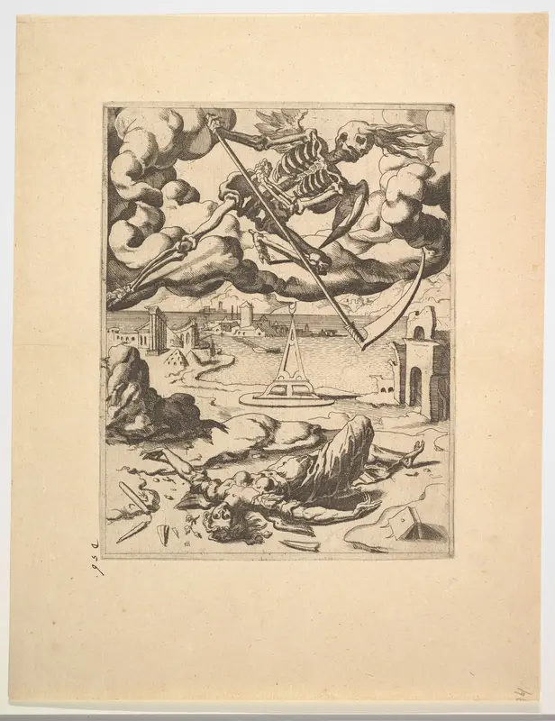 The Triumph of Death from The Triumphs of Petrarch Wall Art by Dirck Volckertsz Coornhert - High-Resolution Digital Print
