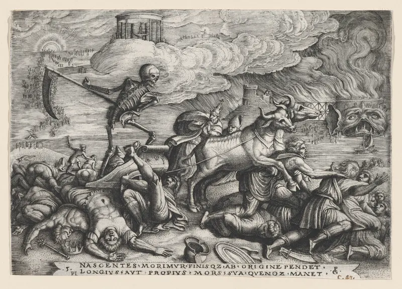 The Triumph of Death on Time, from The Triumph of Petrarch Wall Art by Georg Pencz - High-Resolution Digital Print