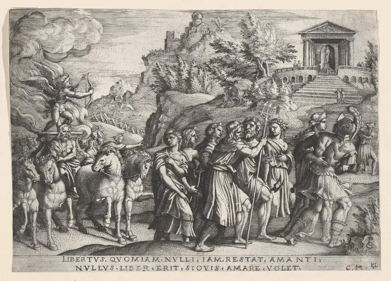 The Triumph of Love, from The Triumph of Petrarch Wall Art by Georg Pencz - High-Resolution Digital Print