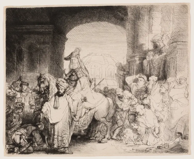 The Triumph of Mordecai Wall Art by Rembrandt van Rijn - High-Resolution Digital Print