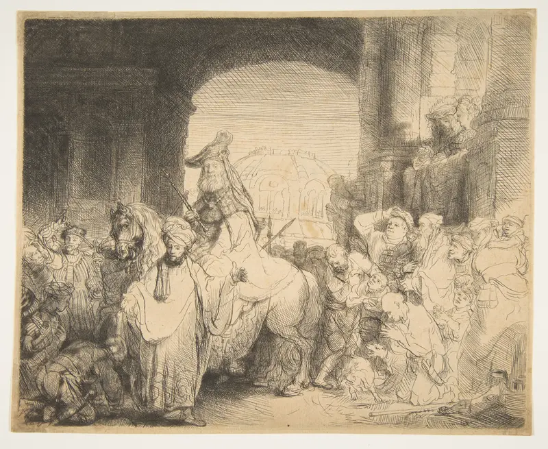 The Triumph of Mordecai Wall Art by Rembrandt (Rembrandt van Rijn) - High-Resolution Digital Print