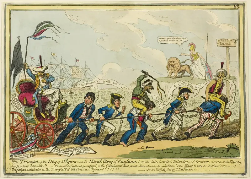 The Triumph of the Dey of Algiers Over the Naval Glory of England!! Wall Art by George Cruikshank - High-Resolution Digital Print