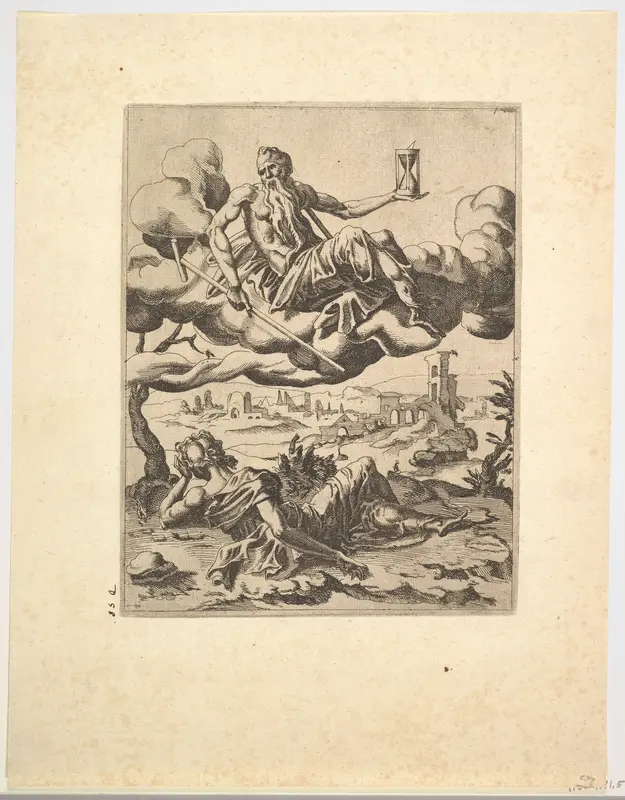 The Triumph of Time from The Triumphs of Petrarch Wall Art by Dirck Volckertsz Coornhert - High-Resolution Digital Print
