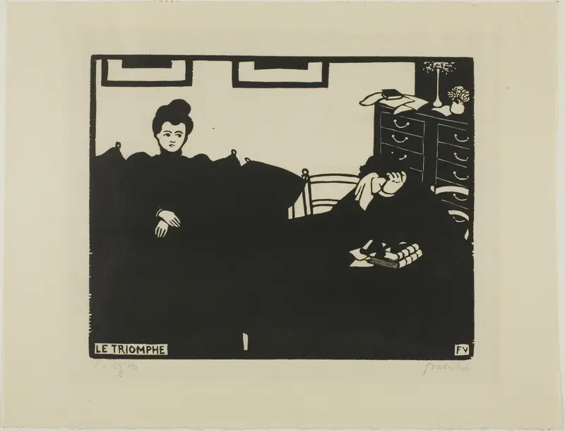 The Triumph, plate two from Intimacies Wall Art by Félix Edouard Vallotton - High-Resolution Digital Print