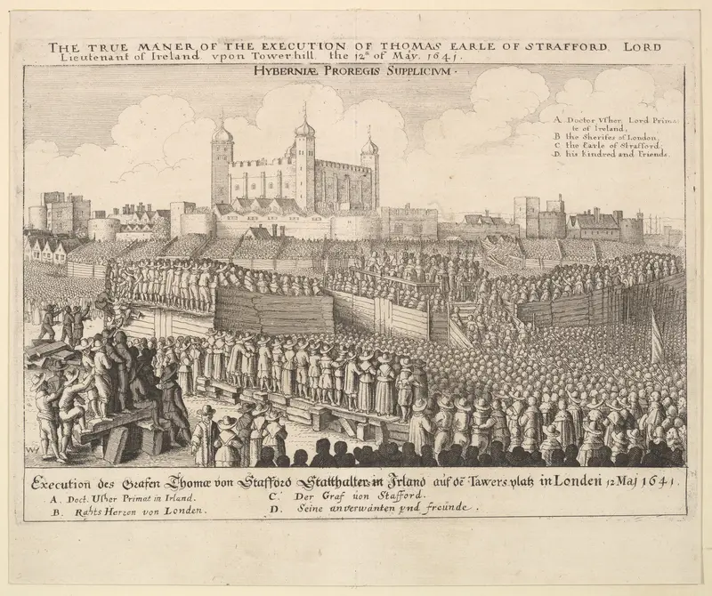 The true maner [manner] of the execution of Thomas Earle of Strafford Wall Art by Wenceslaus Hollar - High-Resolution Digital Print