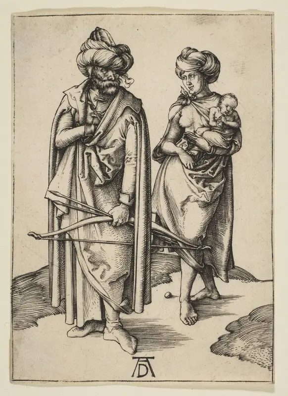 The Turkish Family Wall Art by Albrecht Dürer - High-Resolution Digital Print