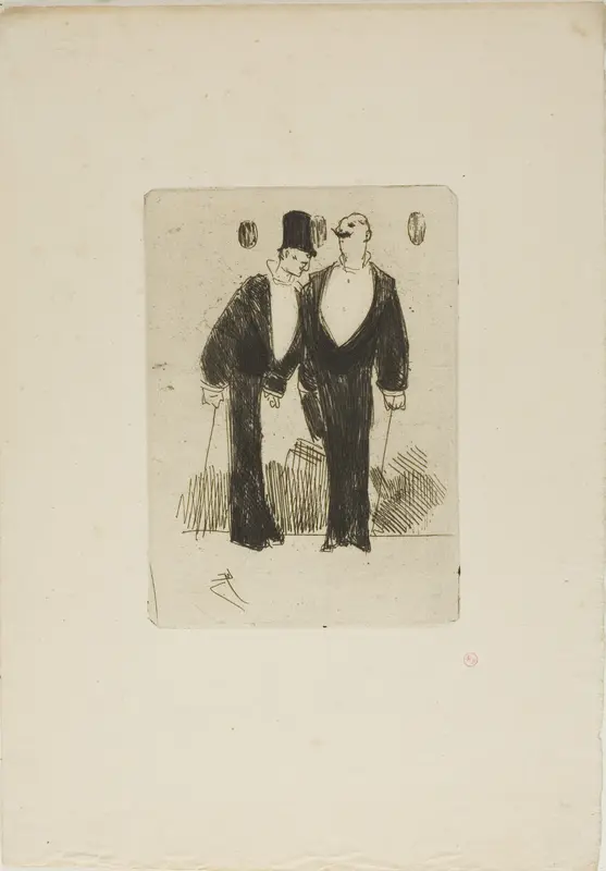 The Two Dandies Wall Art by Jean Louis Forain - High-Resolution Digital Print