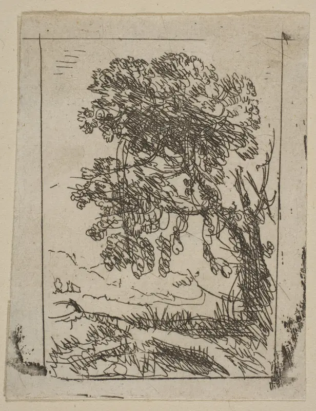 The Two Landscapes (Left Tree) Wall Art by Claude Lorrain (Claude Gellée) - High-Resolution Digital Print