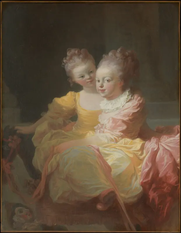 The Two Sisters Wall Art by Jean Honoré Fragonard - High-Resolution Digital Print