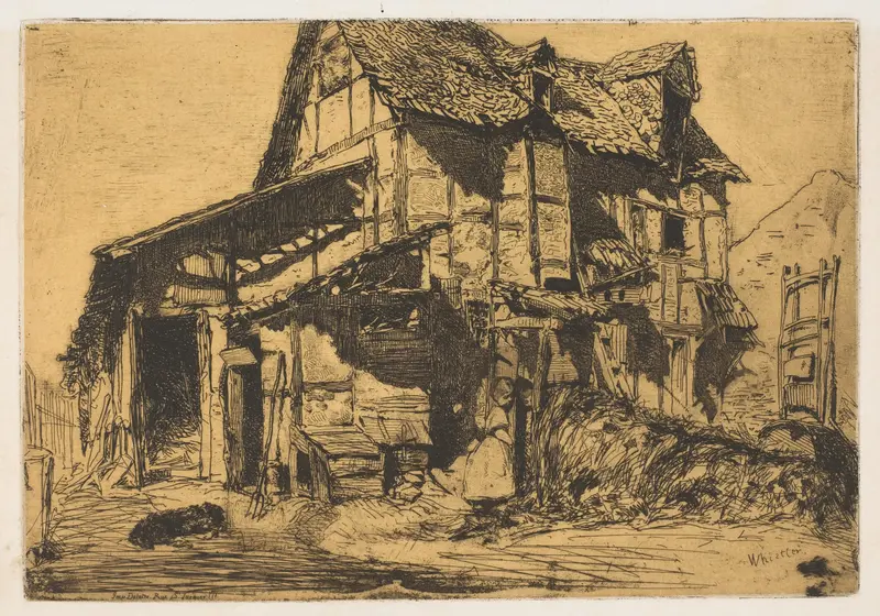 The Unsafe Tenement (The Old Farm) Wall Art by James McNeill Whistler - High-Resolution Digital Print