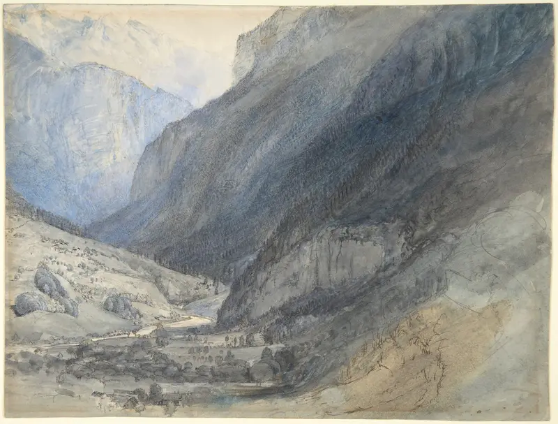 The Valley of Lauterbrunnen, Switzerland Wall Art by John Ruskin - High-Resolution Digital Print