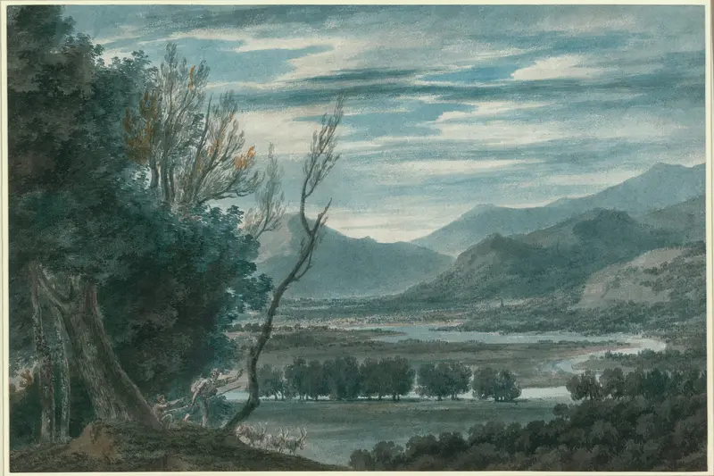 The Valley of the Eisak Near Brixen in the Tyrol Wall Art by John Robert Cozens - High-Resolution Digital Print