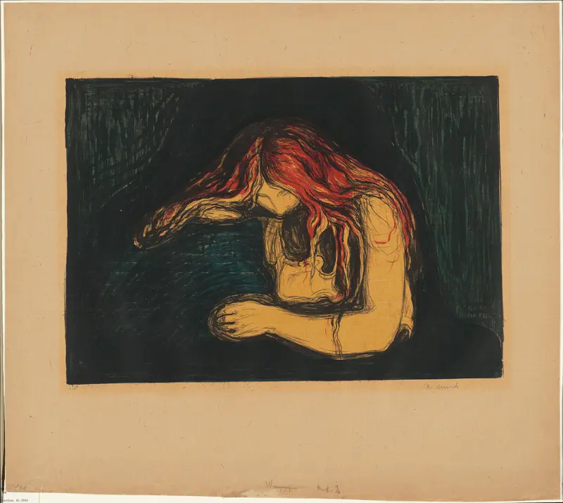 The Vampire II Wall Art by Edvard Munch - High-Resolution Digital Print