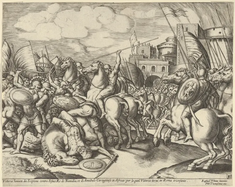 The victory of Scipio over Syphax Wall Art by Master of the Die - High-Resolution Digital Print