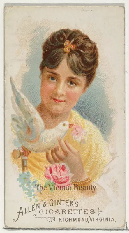 The Vienna Beauty, from World's Beauties, Series 1 (N26) for Allen & Ginter Cigarettes Wall Art by Allen & Ginter - High-Resolution Digital Print