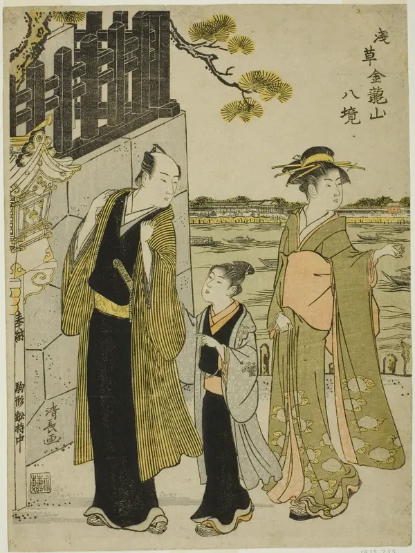 The View from Komagata Hall, from the series "Eight Precincts of Kinryuzan Temple in Asakusa (Asakusa Kinruzan hakkei)"