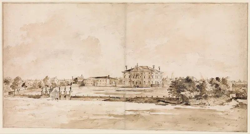 The Villa Loredan, near Treviso Wall Art by Francesco Guardi - High-Resolution Digital Print