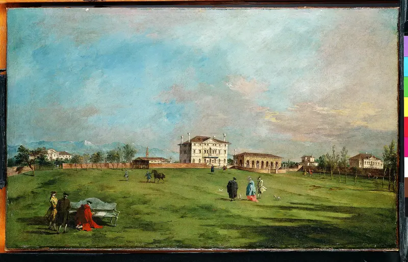 The Villa Loredan, Paese Wall Art by Francesco Guardi - High-Resolution Digital Print