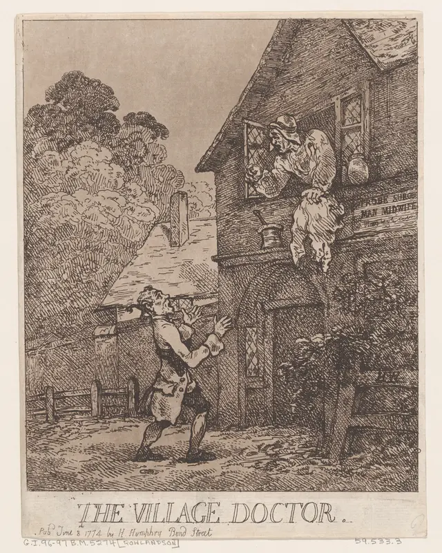 The Village Doctor Wall Art by Thomas Rowlandson - High-Resolution Digital Print
