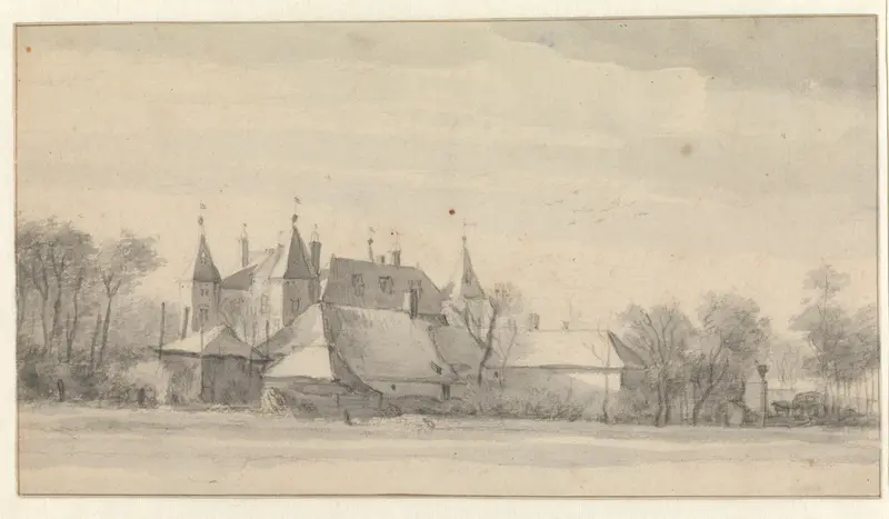 The village of Nederhorst and the castle from the south Wall Art by Roelant Roghman - High-Resolution Digital Print