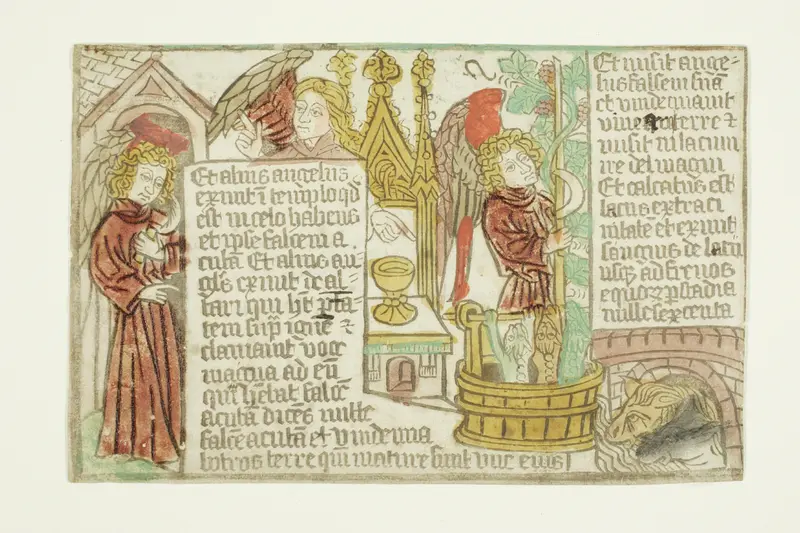 The Vintage of the Grapes of the Vine, from the Blockbook Apocalypse Wall Art by Unknown - High-Resolution Digital Print