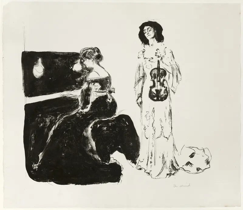 The Violin Concert Wall Art by Edvard Munch - High-Resolution Digital Print