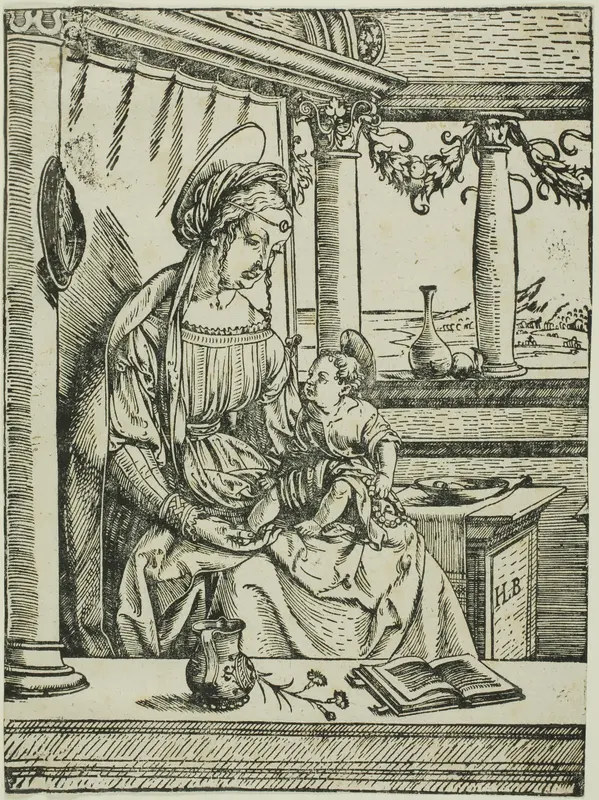 The Virgin and Child Wall Art by Hans Burgkmair, the elder - High-Resolution Digital Print