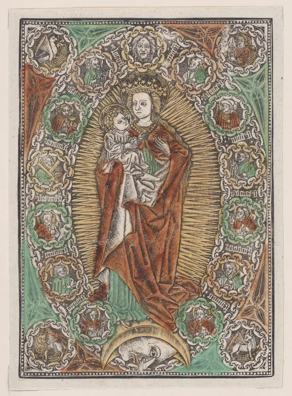 The Virgin and Child on the Crescent Wall Art by Anonymous, Netherlandish, 15th century - High-Resolution Digital Print