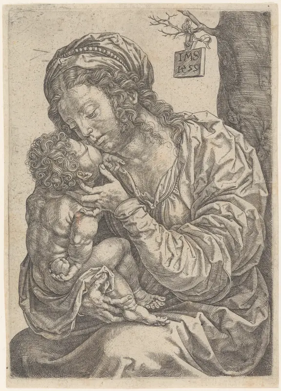 The Virgin and Child Seated at the Foot of a Tree Wall Art by Jan Gossart (called Mabuse) - High-Resolution Digital Print