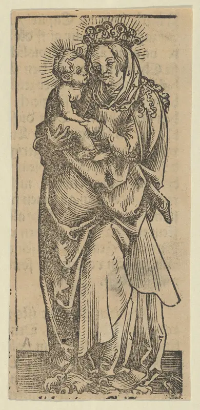 The Virgin and Child Standing, from "Wittenberg Reliquaries" Wall Art by Lucas Cranach the Elder - High-Resolution Digital Print