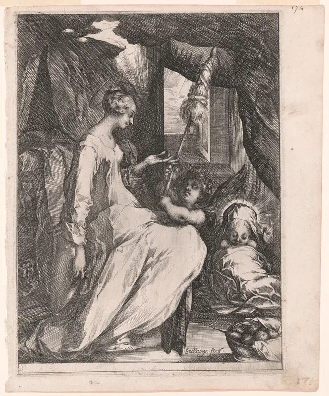 The Virgin and Child with Distaff and an Angel