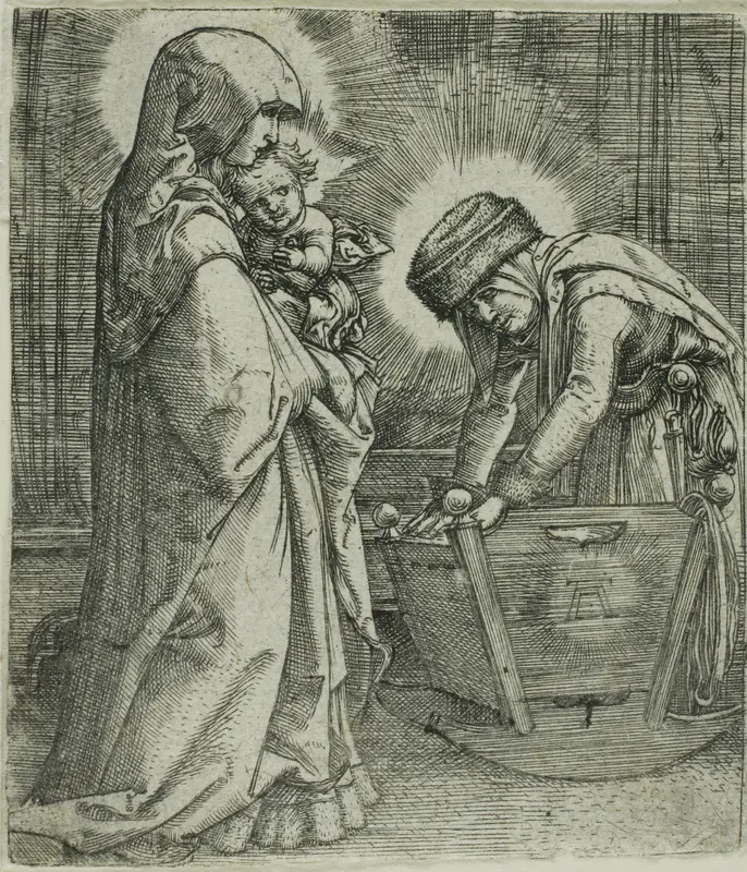 The Virgin and Child with Saint Anne at the Cradle Wall Art by Albrecht Altdorfer - High-Resolution Digital Print