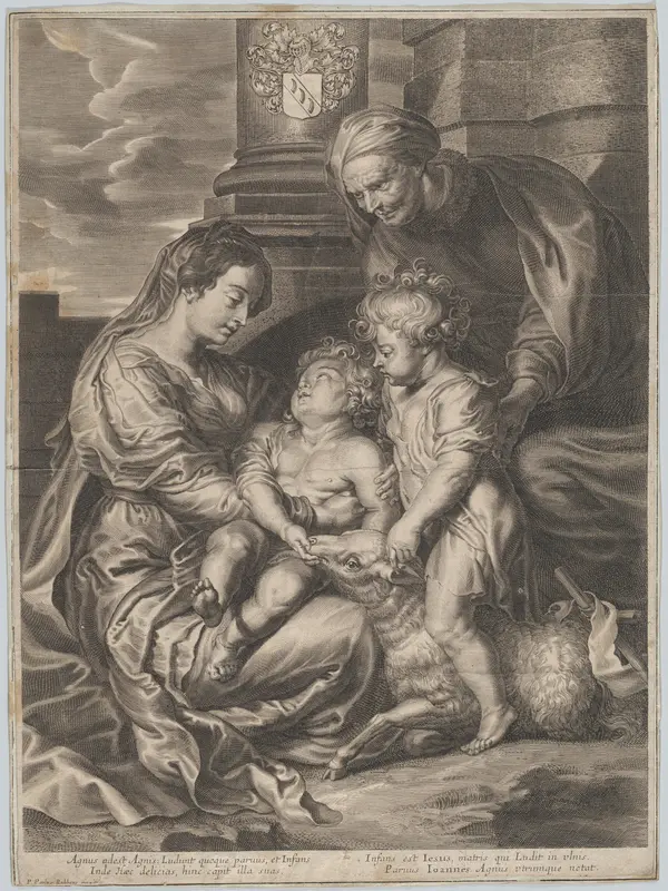 The Virgin and Child with Saint Elizabeth and Saint John the Baptist Wall Art by Anonymous - High-Resolution Digital Print