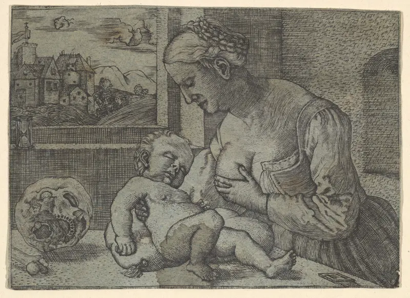 The Virgin and Child with the Skull (copy) Wall Art by Barthel Beham - High-Resolution Digital Print