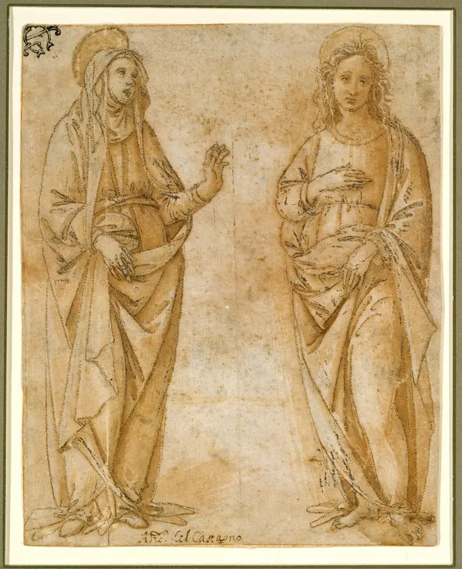 The Virgin and Saint John the Evangelist Wall Art by Bartolomeo di Giovanni - High-Resolution Digital Print