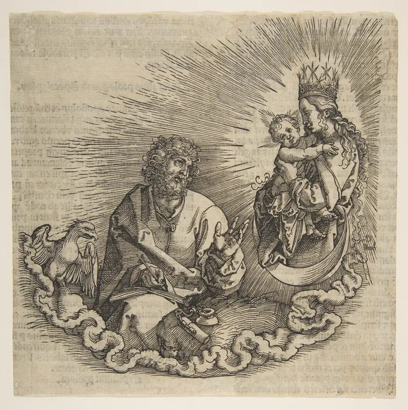 The Virgin Appearing to Saint John, frontispiece to "The Apocalypse" Wall Art by Albrecht Dürer - High-Resolution Digital Print