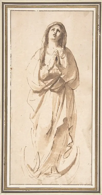 The Virgin Immaculate Wall Art by Guercino (Giovanni Francesco Barbieri) - High-Resolution Digital Print