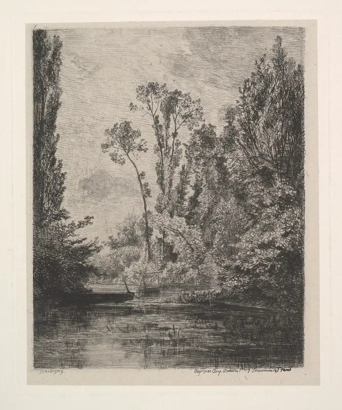 The Virgin Islands at Bezon (The Fish Pond) Wall Art by Charles-François Daubigny - High-Resolution Digital Print